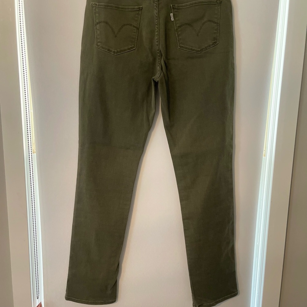 Levi’s Mid-Rise Skinny Olive Green Women's Jeans - Picture 2 of 6
